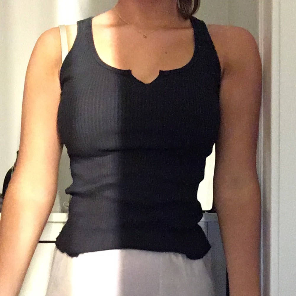 Black tank top